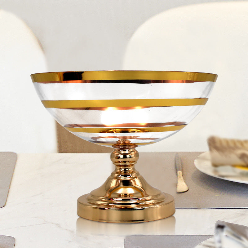 Light Luxury Nordic Hardware Wrought Iron Creative Living Room Fruit Basket Candy Plate