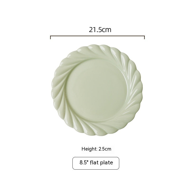 Ceramic Tableware Underglaze Rice  Light Luxury Plate Bowl