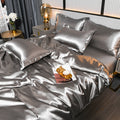 Solid Color High-profile Double-sided Ice Silk Four-piece Set Cool Silk