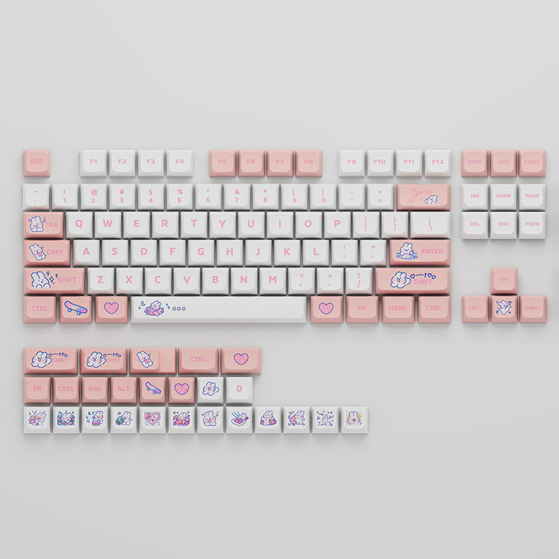 Steam Rabbit Mechanical Keyboard Customized Cute Personality Key Cap