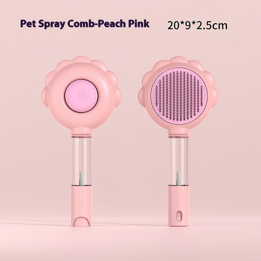 2 In 1 Self Cleaning Dog Brush Comb With Spray Pets Grooming Hair Remover Combs Brush Floating Hair Pet Grooming Brush Pet Products