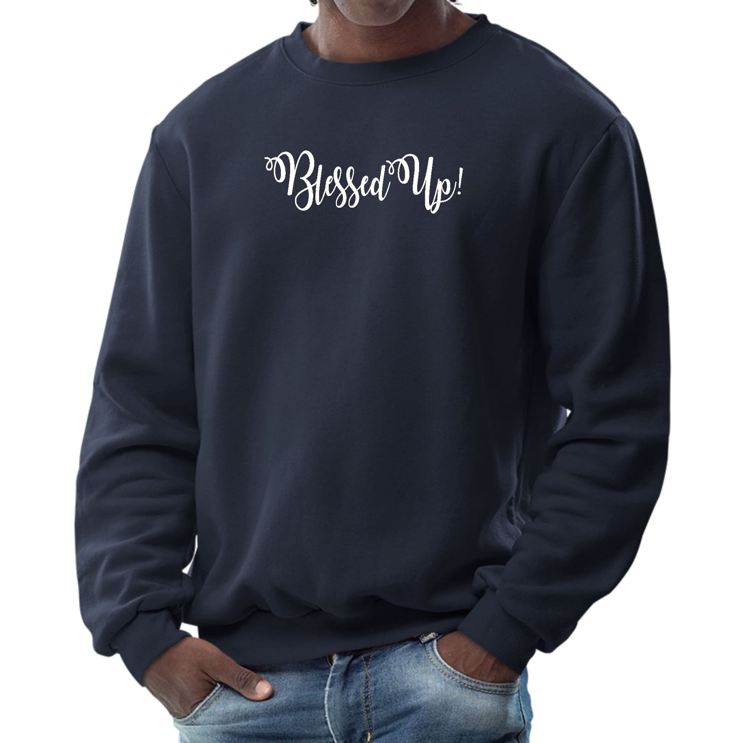 Mens Graphic Sweatshirt - Blessed Up-2