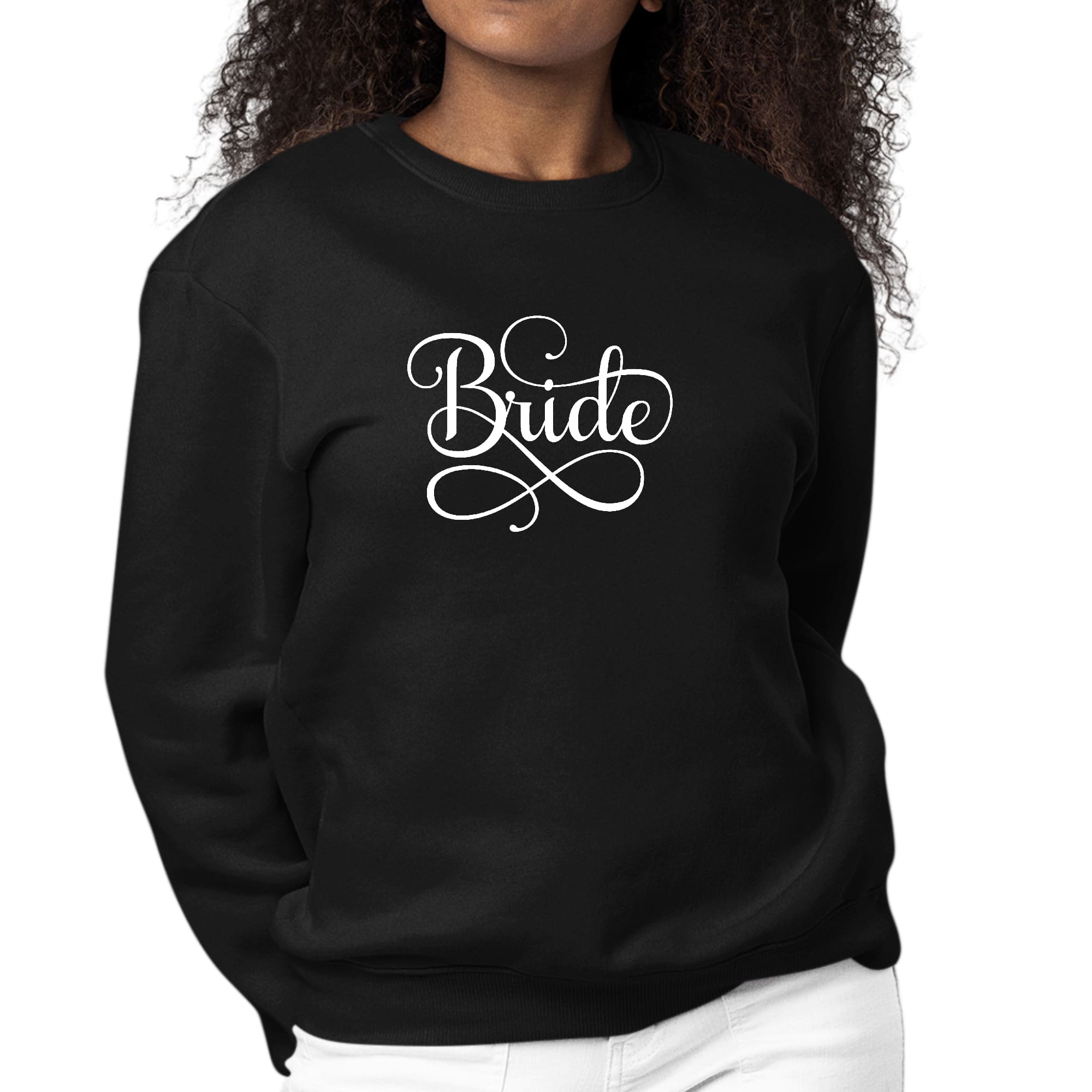 Womens Graphic Sweatshirt Bride Accessories - Wedding-0